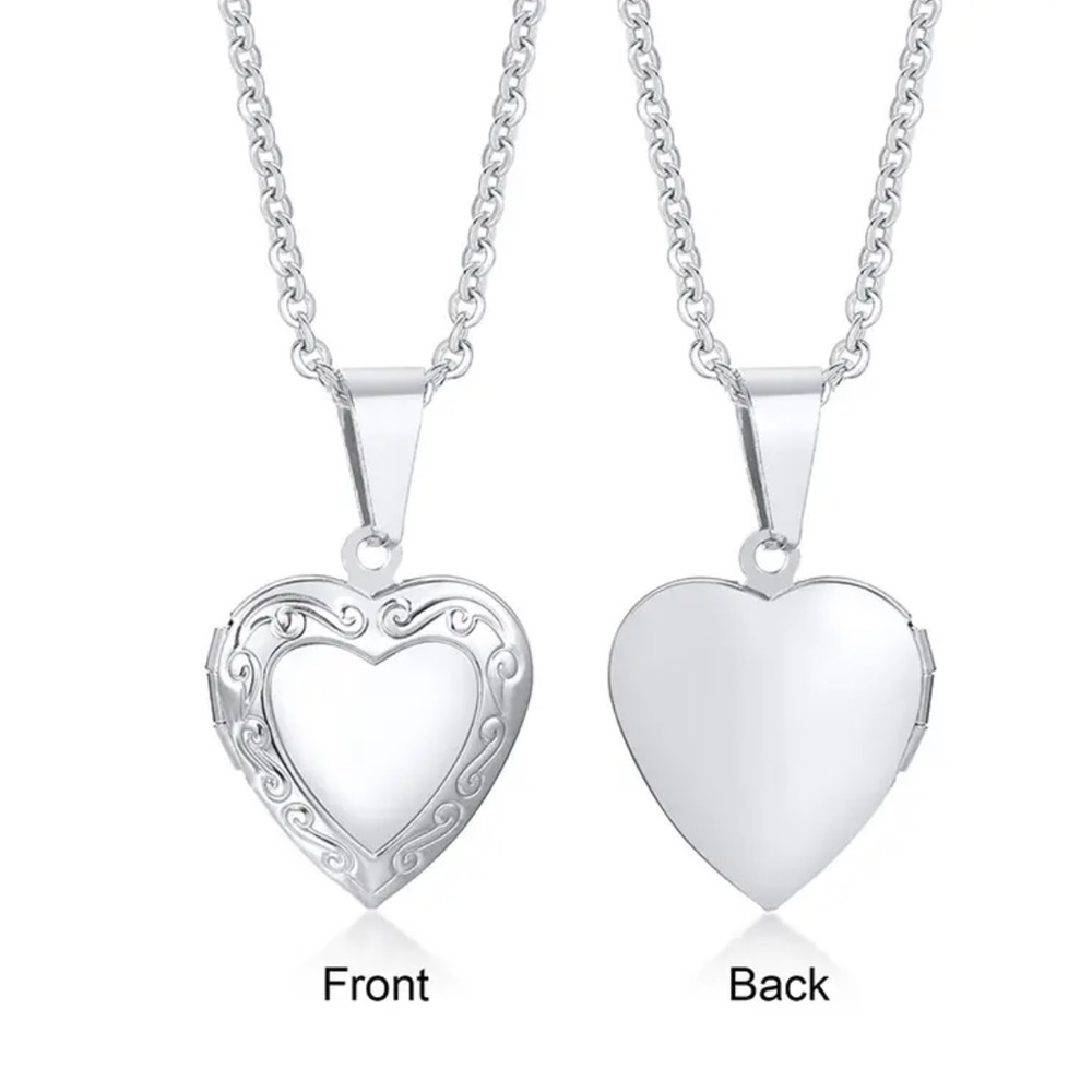 Sterling silver heart locket necklace NEW